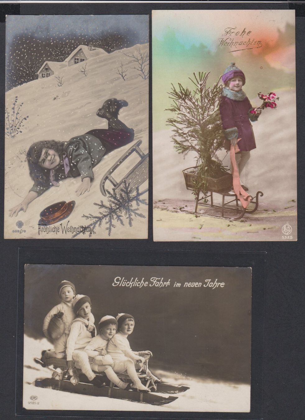 Cartoline postali: Kinder beim schlitteln   :   7 alte Ansichtskarten – Usato da Vitznau venduto da Ropaku 2