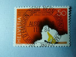 1984 Sondermarke  710 Brandverhütung ET Vollstempel 710
