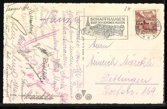 Ansichtskarten: AK Schleitheim, Gesamtansicht – Gebraucht aus Berlin von bartko-reher 1