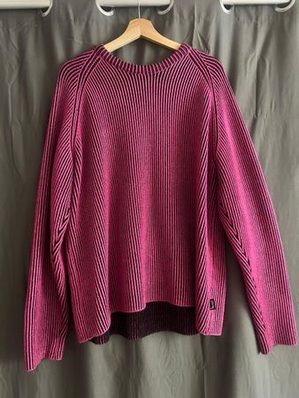 Stüssy Strickpullover, Grösse M, pink/schwarz, Top Zustand!