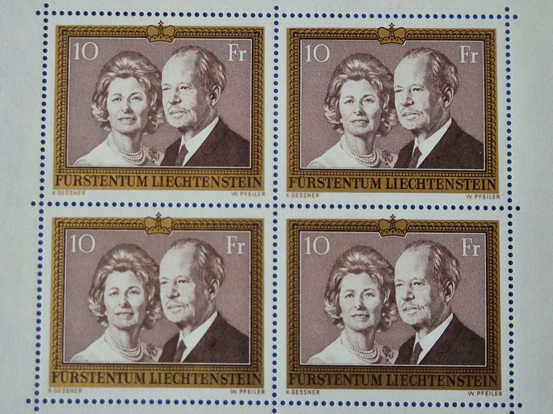 Tutti i francobolli: Briefmarkenbogen Fürstenpaar FL 1974 postfrisch – Nuovo (secondo la descrizione) da Seewen SZ venduto da SuperpumaDisplayTeam 1
