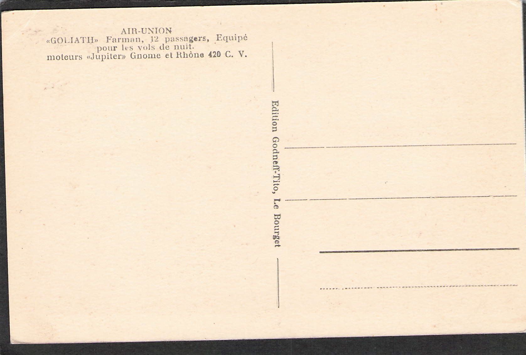 Cartes postales: -Aviatik,Goliath Farman – D'occasion à Reichenburg par Pipo-67 1