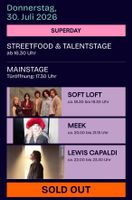 2 Tickets fürs Stars in Town / 30.07.2026 / Lewis Capaldi