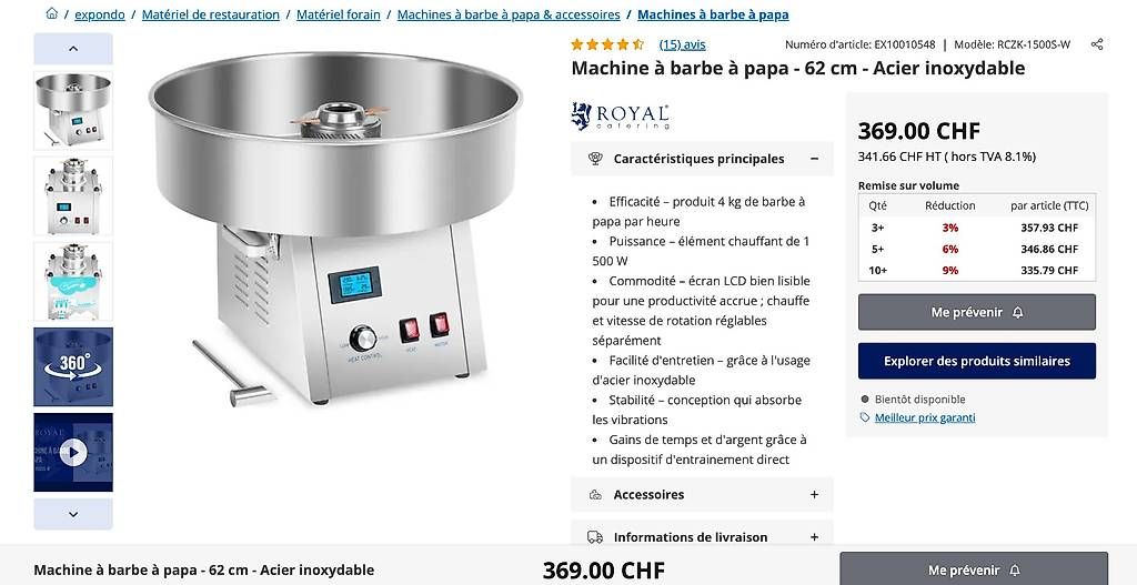 Elettrodomestici da cucina: machine à barbe à papa – Usato da Rochefort venduto da matold 1