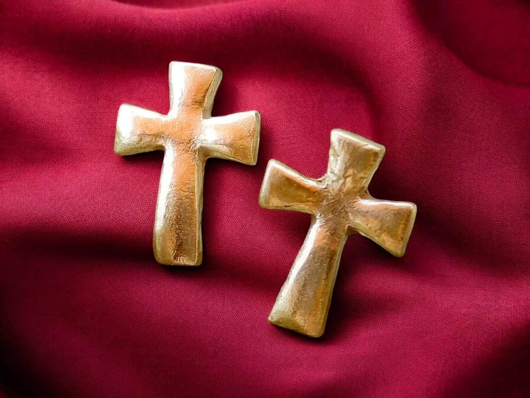 Orecchini pendenti & Orecchini a lobo: Ohrstecker Kreuz aus Bronze – Nuovo e nell'imballaggio originale da Aarau venduto da Schmuckhoehle_MD 5