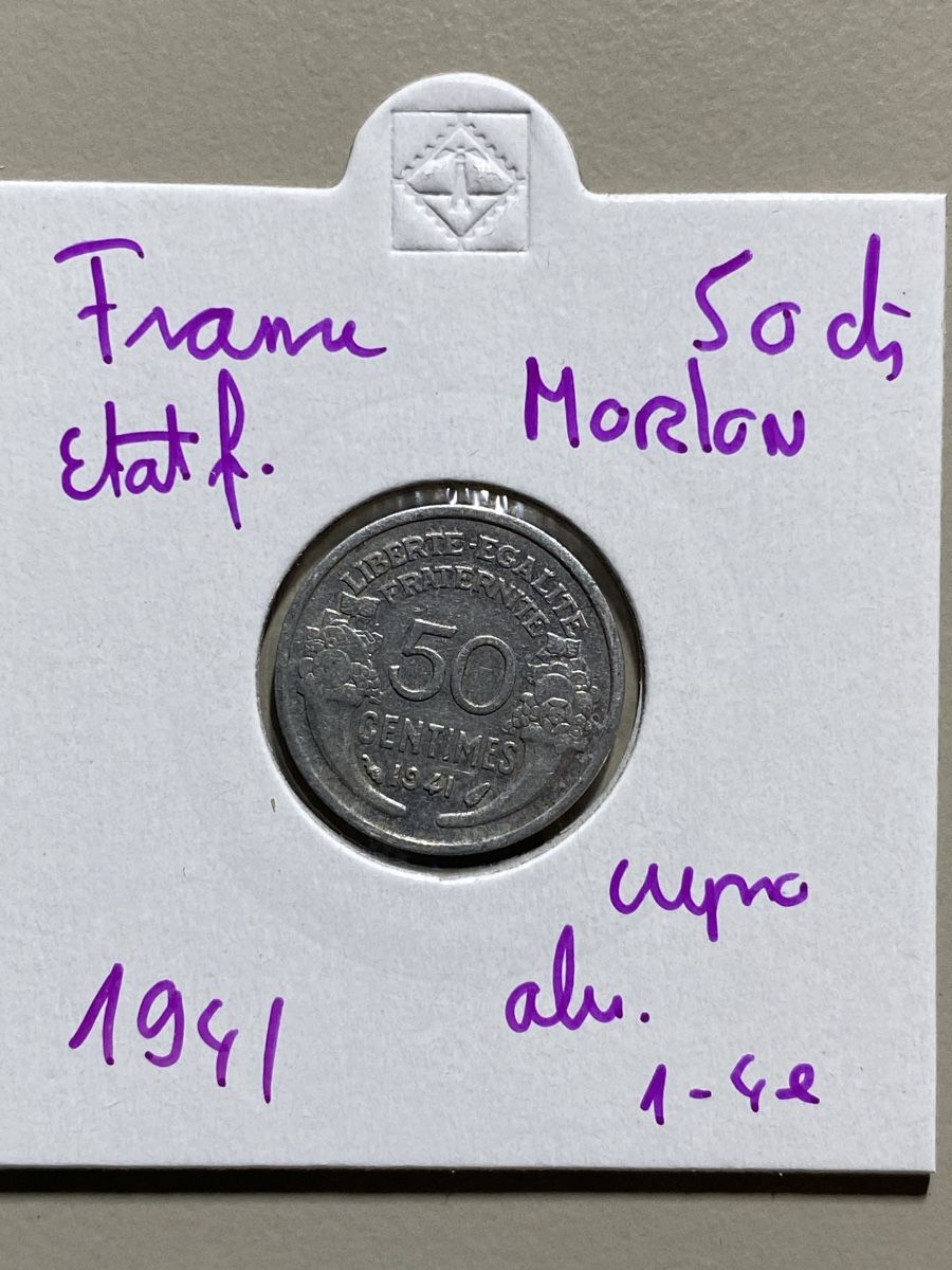 Tutti le monete: France - 50 centimes - 1941 – Usato da Payerne venduto da Mike1682
