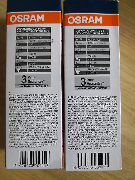 Osram Lampade: Osram Dulux T/E 26 LED 10W 840 HF – Nuovo e nell'imballaggio originale da Schlieren venduto da Romulus22 1