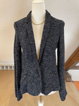 Promod / Schicker Blazer Gr. 38 blau/weiss meliert