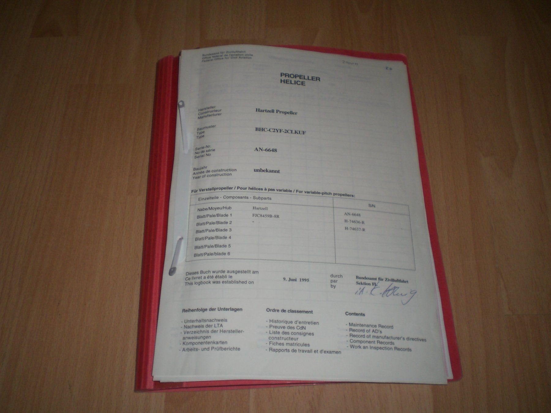 Misurare: Propeller Wartungsbuch – Usato da Grellingen venduto da Neuron67 1