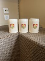 3 Bierkrüge Bonaparte Bier Keramik weiss guter Zustand