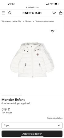 Doudoune Moncler 2 ans