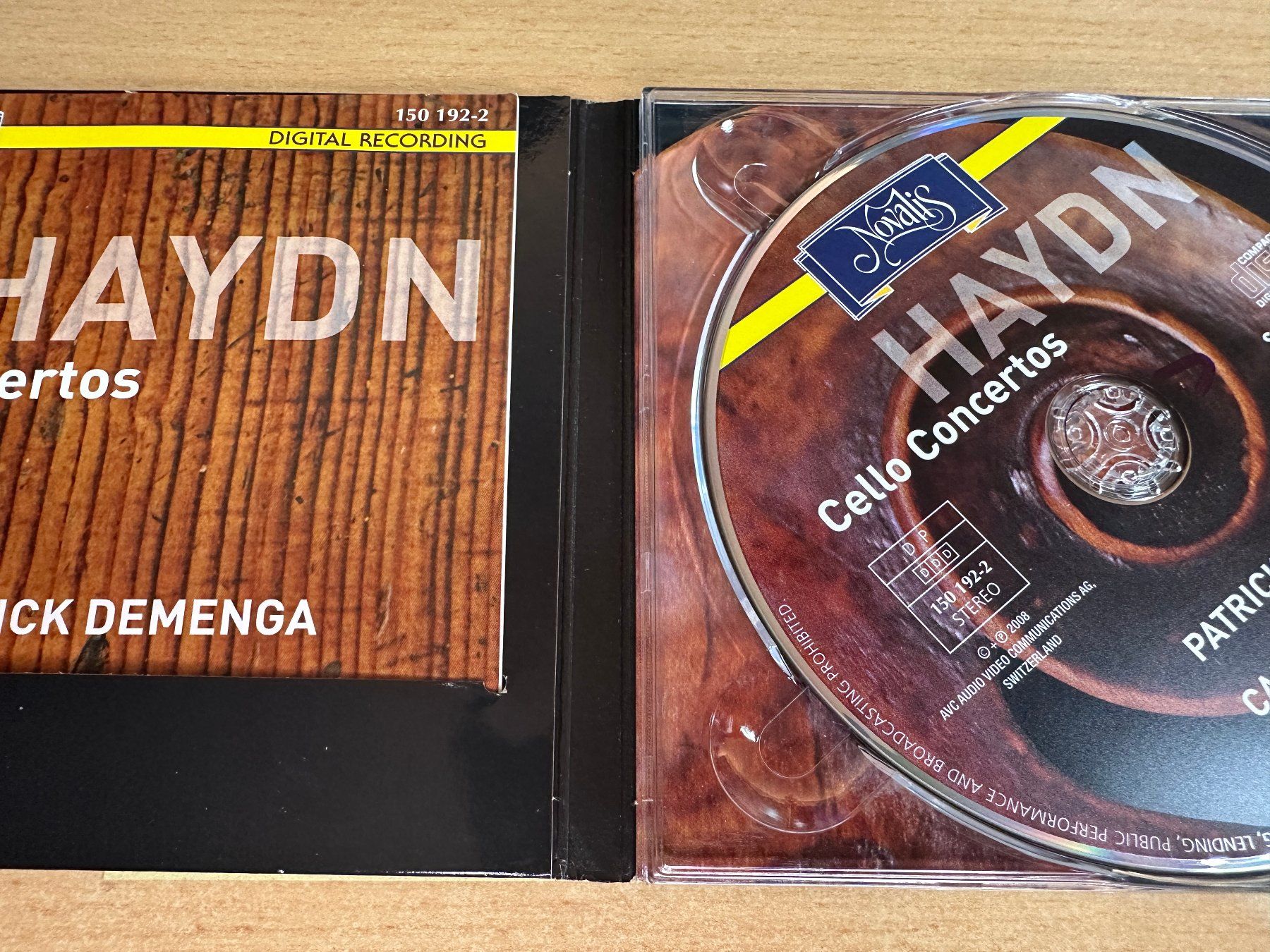 CD: K9 Patrick Demenga Erich Höbarth Camerata Bern Cellokonzerte – Usato da Rikon im Tösstal venduto da Alpenmutz 2