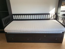 Tagesbett mit Schubladen dunkelbraun 200x70cm guter Zustand