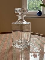 Kristall Karaffe Glas Flasche mit Stopfen guter Zustand