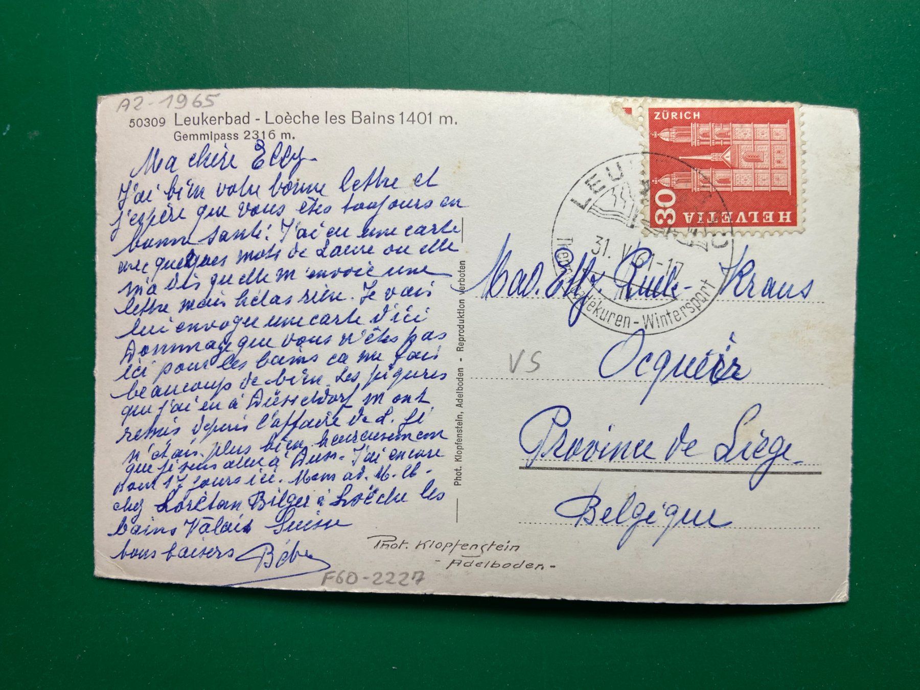 Cartoline postali: Leukerbad - Gemmipass – Usato da Steg VS venduto da danwer74 1