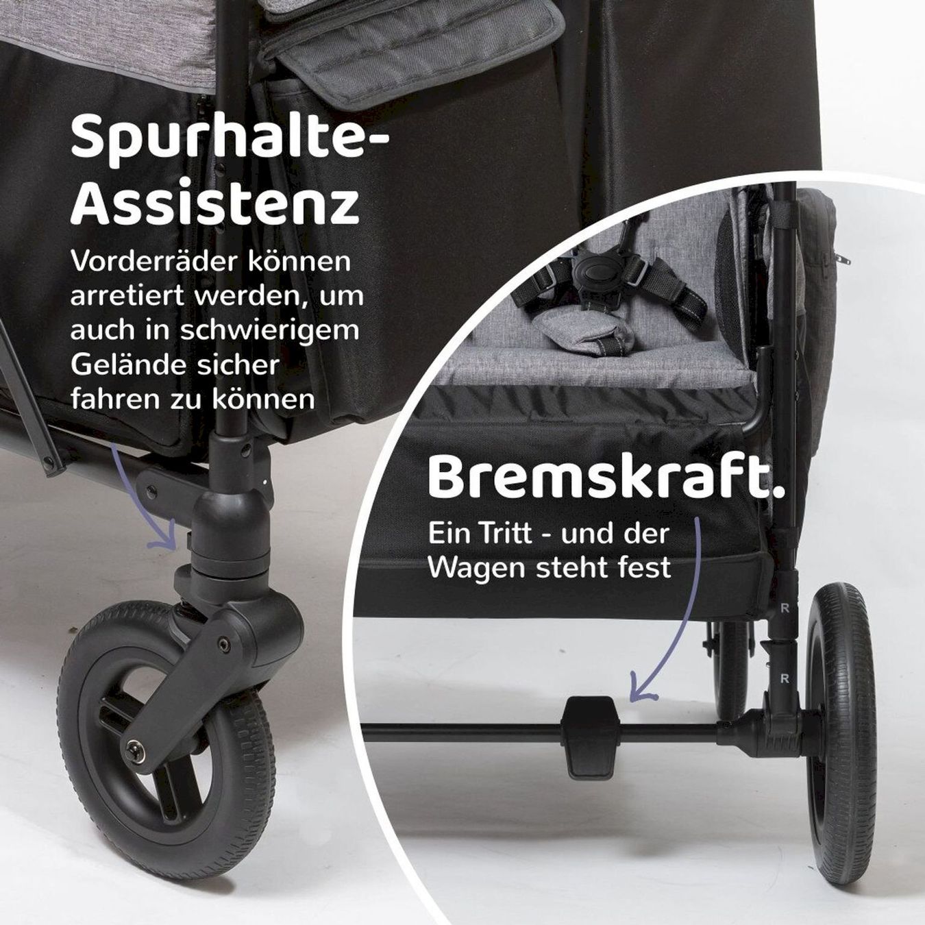 Fahrzeuge für Kinder: elvent ComfortPlus 4 Bollerwagen grau – Neu und originalverpackt aus Bottighofen von zaap 8