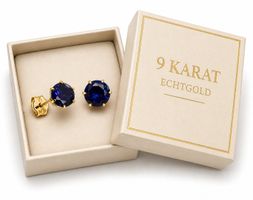 Ohrringe aus Weissgold  und Saphir