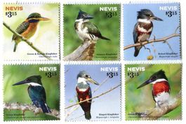 Briefmarken "Eisvögel". Nevis.