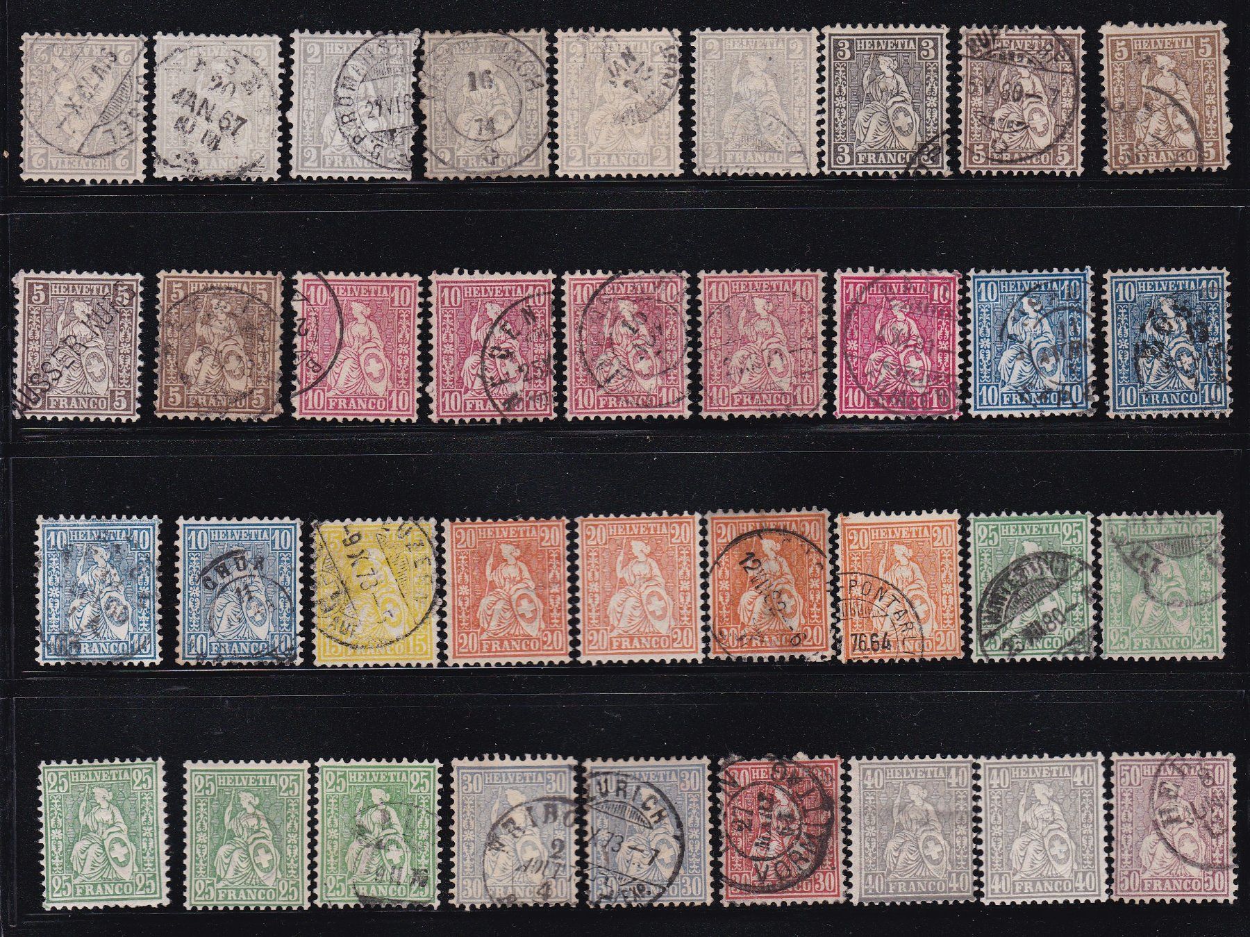 Tutti i francobolli: CH Briefmarken Lot "Sitzende Helvetia" – Usato da Münchwilen AG venduto da Nesar 1