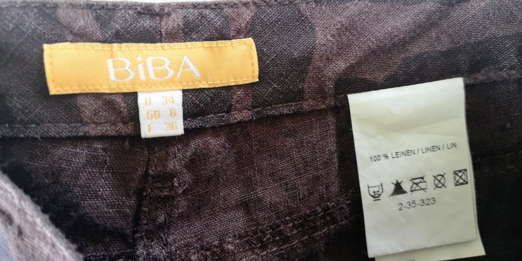 Biba Hosen: BIBA - 3/4 Leinenhose braun – Neu (gemäss Beschreibung) aus Widnau von Schurlibua 3