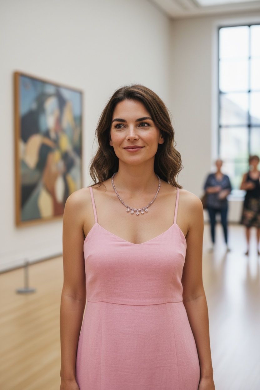 Catenine: Wunderschöne Rosenquarz Tropfen Kette – Nuovo (secondo la descrizione) da Basel venduto da Chili007 1