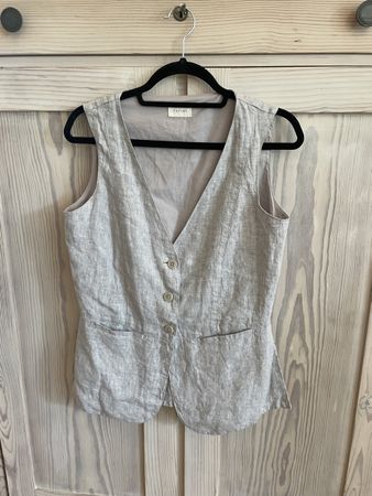 Damen Weste Poetry Leinen grau Gr 34-36neu