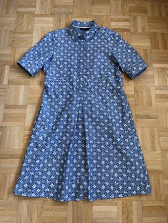 Weekend MaxMara Kleid blau Blumenmuster Gr. 38