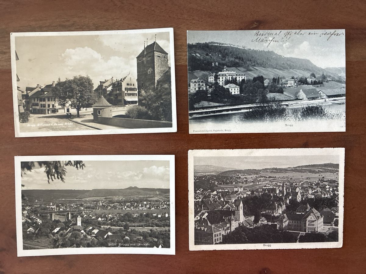 Cartoline postali: 8 Ansichtskarten Schweiz von Brugg AG – Usato da Oftringen venduto da Cla.vD.74