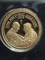 1 dollar Goldmünze - Treffen der Päpste