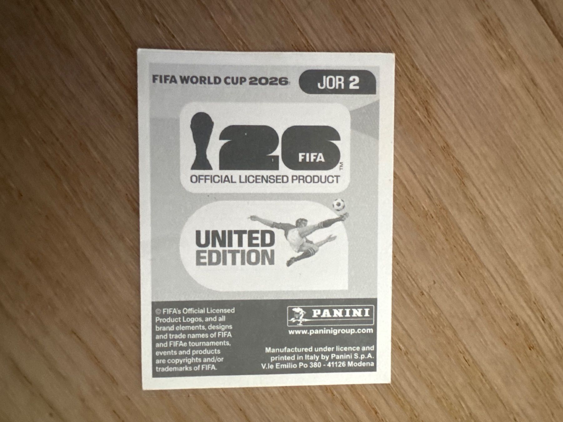 Panini Carte collezionabili: Panini 2026 JOR 2 – Usato da Lausanne venduto da FabienA 1