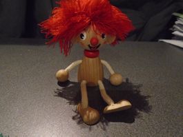 Maus sitzend, Holz, rote Haare