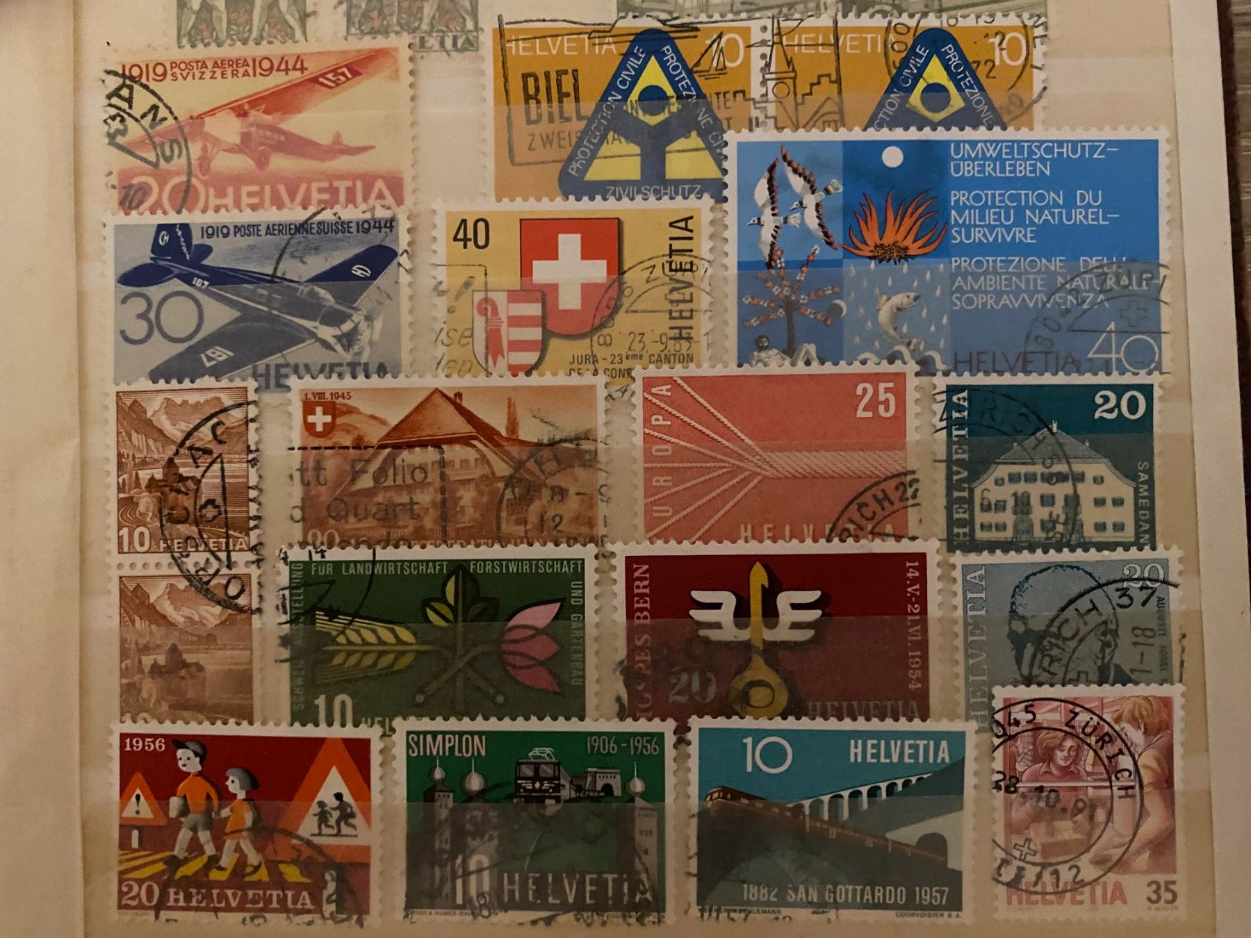 Tous les timbres: Briefmarken Konvolut Schweiz diverse Werte gebraucht – D'occasion à matten b. interlaken par jfran17 3