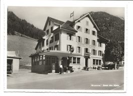 Wassen (UR) Hotel des Alpes - BP-Tanksäule - um 1940