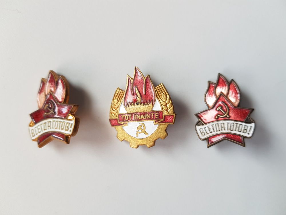 Fanion URSS Propagande Communisme Jeunes Pionniers - Pièce Vintage Décorative