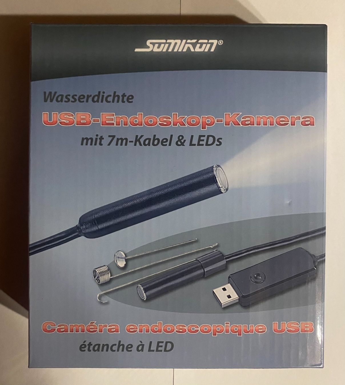 Tutti gli attrezzi: Somikon Wasserfeste USB-Endoskop-Kamera – Nuovo e nell'imballaggio originale da Bärau venduto da sphb.hs4ea