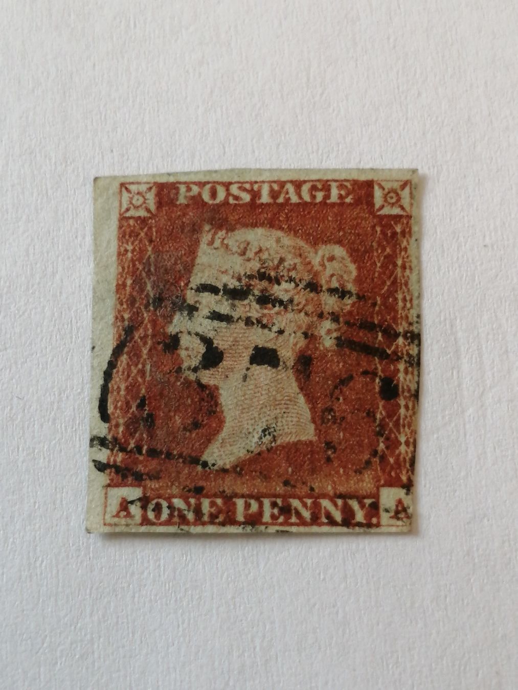 Alle Briefmarken: One Penny Red 1846 – Gebraucht aus Happerswil von tschergi