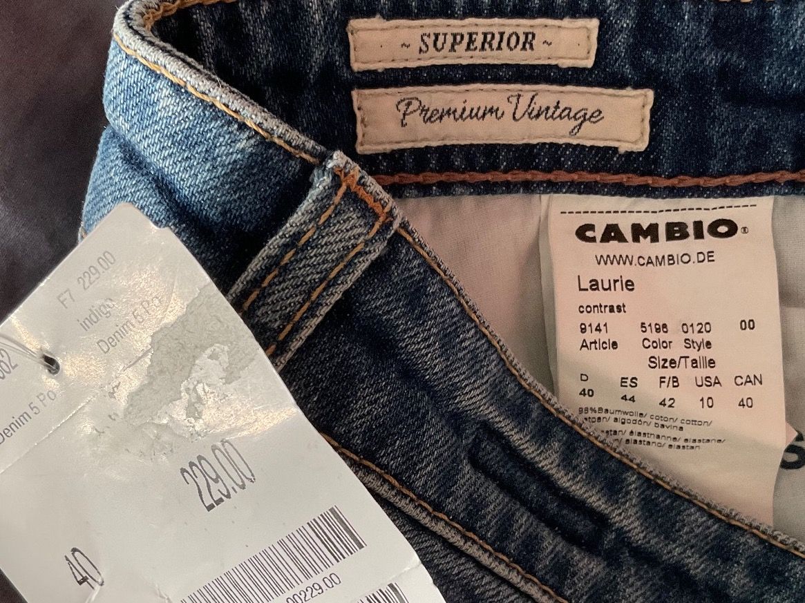 Cambio Jeans: CAMBIO Jeans Gr 40 NEU, NP 229 Patchwork – Nuovo e nell'imballaggio originale da Urdorf venduto da alda02 6