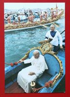 ITALIA VENEZIA ITALIEN VENEDIG PAPST CANALE GRANDE GONDOLA