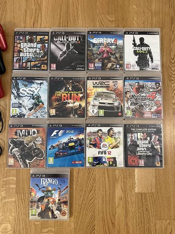Konsolen: Playstation 3 inkl. 3 Controller und 14 Spiele – Gebraucht aus Steffisburg von flo_sg57 1
