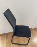 4x schwarzer Samtstuhl 