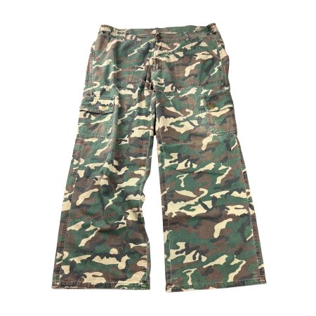 Vintage Washed US Army Camo Cargo Hose Flared  - L