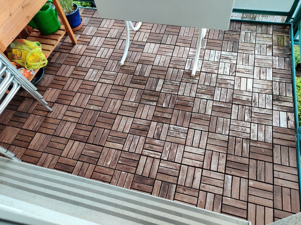 Holzfliesen für den Balkon/Terrasse Kaufen auf Ricardo