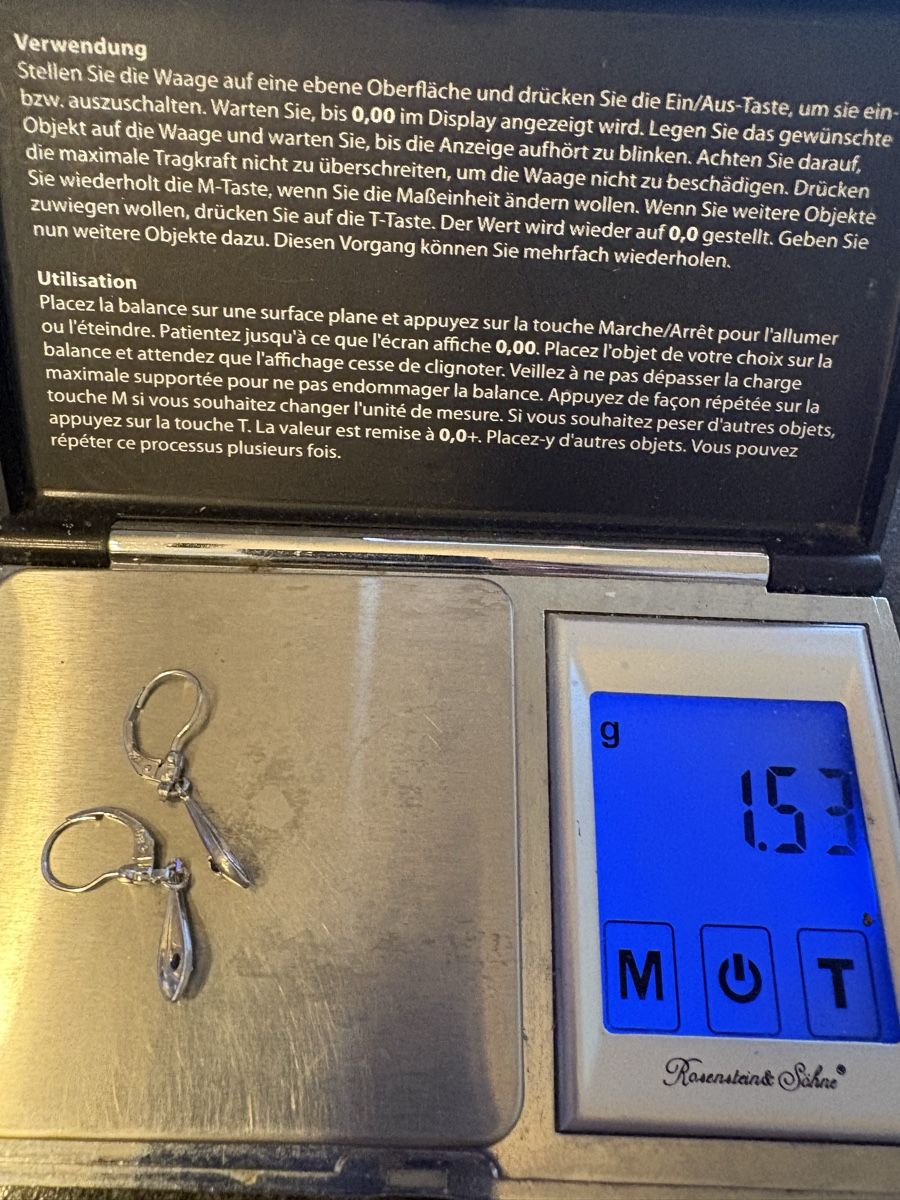Ohrringe & -stecker: 800 Silber Ohrringe mit blaue Stein  – Gebraucht aus Murten von Tzaugg 5