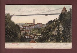 FRIBOURG - Pont du Gotteron - 1907 obl. Linéaire