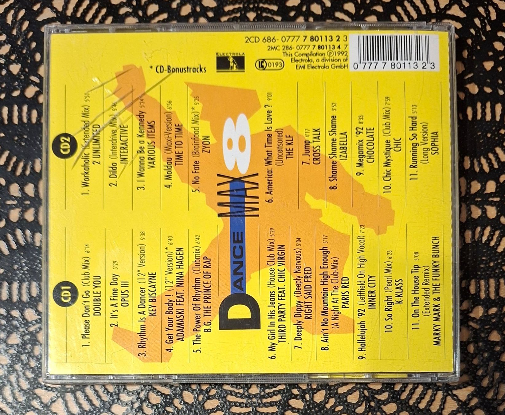 CD: Dance Max 8, Dance Pop Compilation Sampler 2CD 1992 – Usato da Schönenberg TG venduto da Gregolino76 1