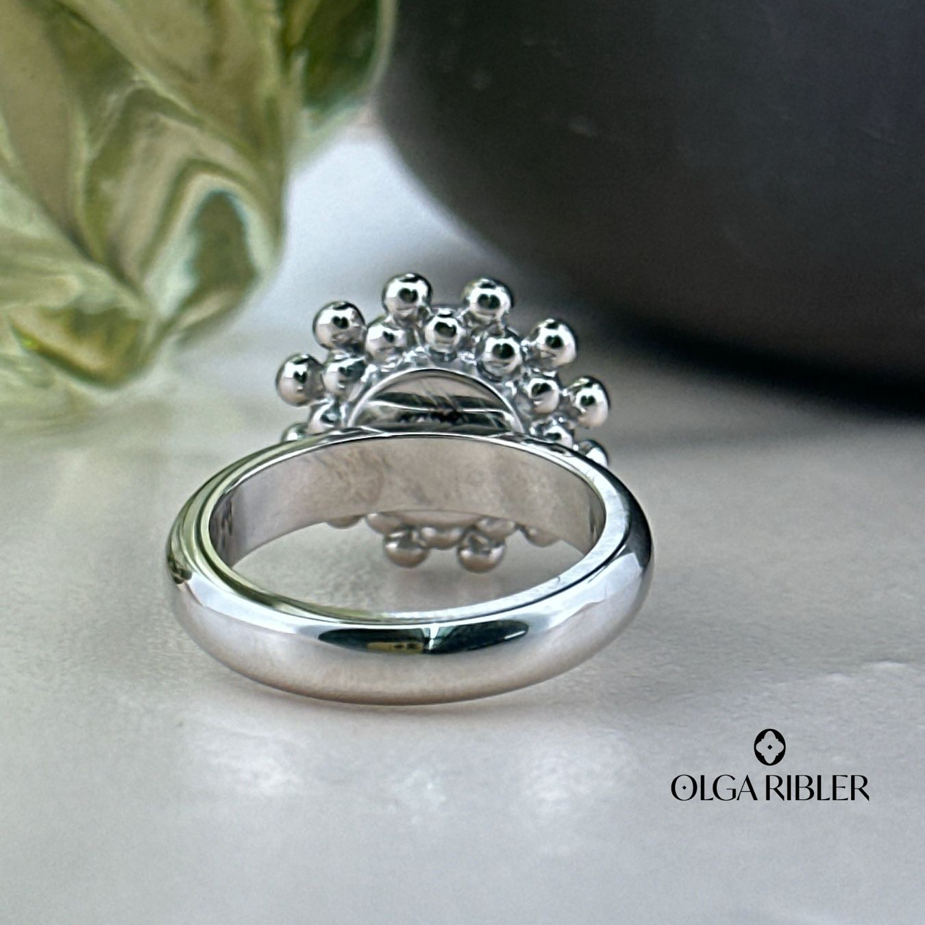 Olga Ribler Anelli: Mondstein Ring Edelstahl Grösse 52 – Nuovo (secondo la descrizione) da Luzern venduto da Schmuckoutlet 2