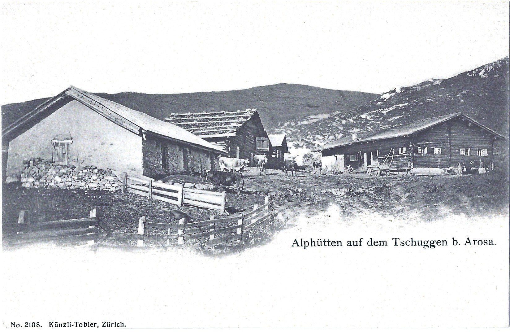 Cartoline postali: Alphütten  auf  dem  Tschuggen  b.  Arosa – Usato da Bütschwil venduto da Jackson1A