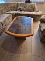 Salontisch / Couchtisch - Holz & Naturstein ca 120 x 80 cm
