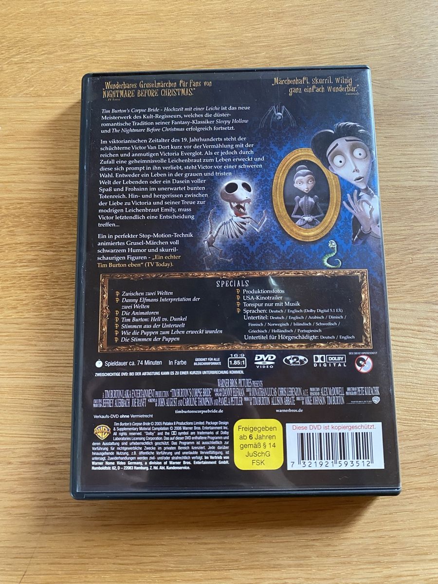 Tous les DVDs: Corpse Bride / DVD / von Tim Burton – D'occasion à Herzogenbuchsee par Christen3 1
