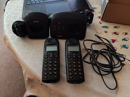 Switel Schnurloses Telefon Duo (2 Handteile) mit Anrufbeantw